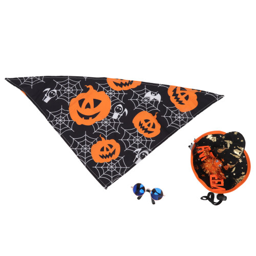 Αναστρέψιμο κασκόλ μπαντάνα για το Halloween, σκύλος, γάτα, ρυθμιζόμενη εφαρμογή,