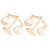 2Pièces Épingles Dorées Balance Justice Broche 1