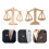 2Pièces Épingles Dorées Balance Justice Broche 10