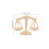 2Pièces Épingles Dorées Balance Justice Broche 3