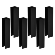 24Pcs Black PVC Doorway Gate Fittings U-Shaped Groove for Home Safety