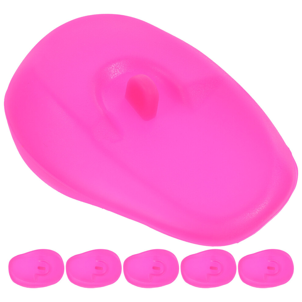 Solustre Pink 12Pcs Silicone Ear Covers For Hair Dyeing And Hairdressing