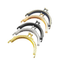10Pcs Purse Accessories Metal Frame with Beads Gold Small Wallet Craft