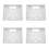 4Pcs Versatile Aluminum Projector Holder Wall Mount Stand White 4
