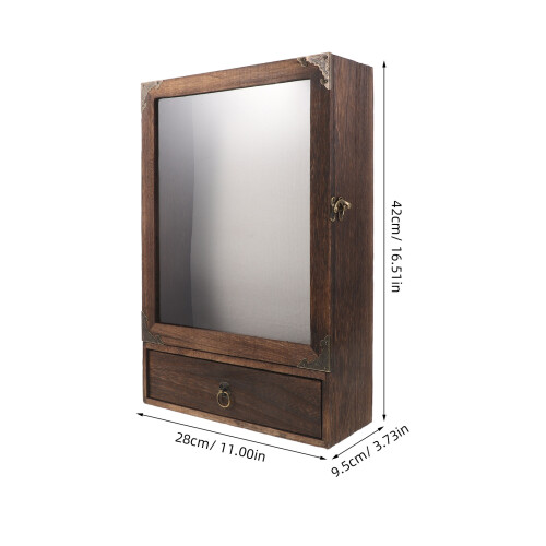 Deep Coffee Wood Display Case Shadow Box for Wedding and Keepsakes 1
