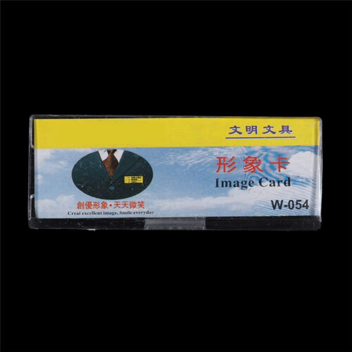 3X Safetypin Clear Hard Plastic Name Tag Clip Holder 3 Pcs 2