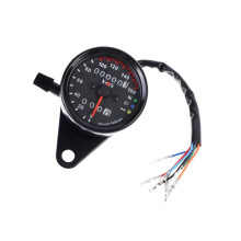 Universal 12V Motorcycle Tachometer Odometer Gauge with LED Indicators and Weather Resistant Design