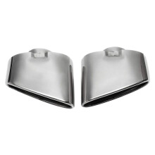 Stainless Steel Chrome Car Exhaust Tips Dual Tailpipe Muffler Pipe Cover for X5 E70 E53 2000-2016