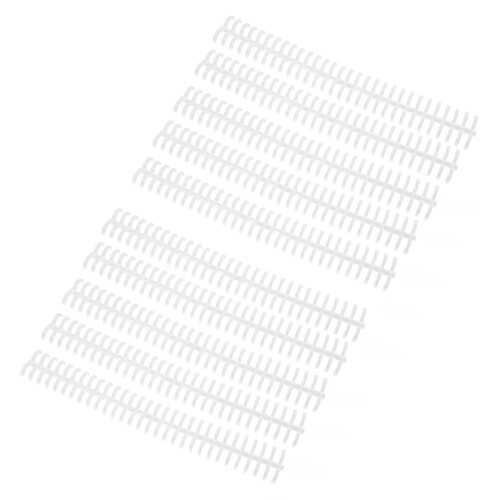 10 Pack Binding Combs 1/2in Diameter 30 Holes Plastic Spines Transparent