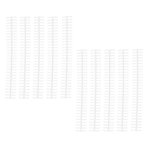 10 Pack Binding Combs 1/2in Diameter 30 Holes Plastic Spines Transparent 2
