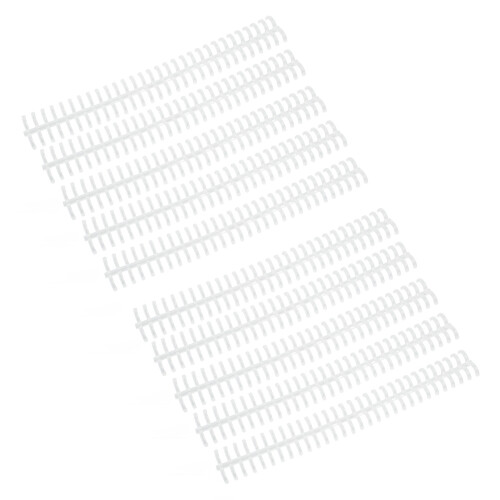 10 Pack Binding Combs 1/2in Diameter 30 Holes Plastic Spines Transparent 1