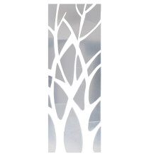 Adesivo Murale Specchio Albero 3D Acrilico Rimovibile Fai Da Te Decalcomania di Arte Decorazione Della Casa Murale 100X28 Cm