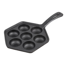 GefüLlte Antihaft Pfann Kuchen Pfanne Aus Guss Eisen, Munk / Aebleskiver, Guss Eisen Brat Pfanne für Verschiedene Kugel FöRmige Speisen