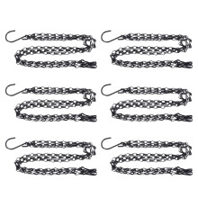 6 Pack Hänge Kette, Robust und Langlebig 50Cm Hänge Korb Ersatz Kette -3 Punkt Garten Pflanze Aufhänger für Außen oder Indoor