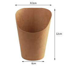 100 StüCke Entsorgung Take-Out Party Dessert Liefert Backen Kuchen Ei BläTterteig Pommes Frites Chips Snacks  Papier Becher Halter, 300 Ml