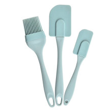 3 StüCke/Set Backspatel Teig Silikonspatel Pinsel RüHrspatel Butterkuchen Sahnespatel BackzubehöR Blau
