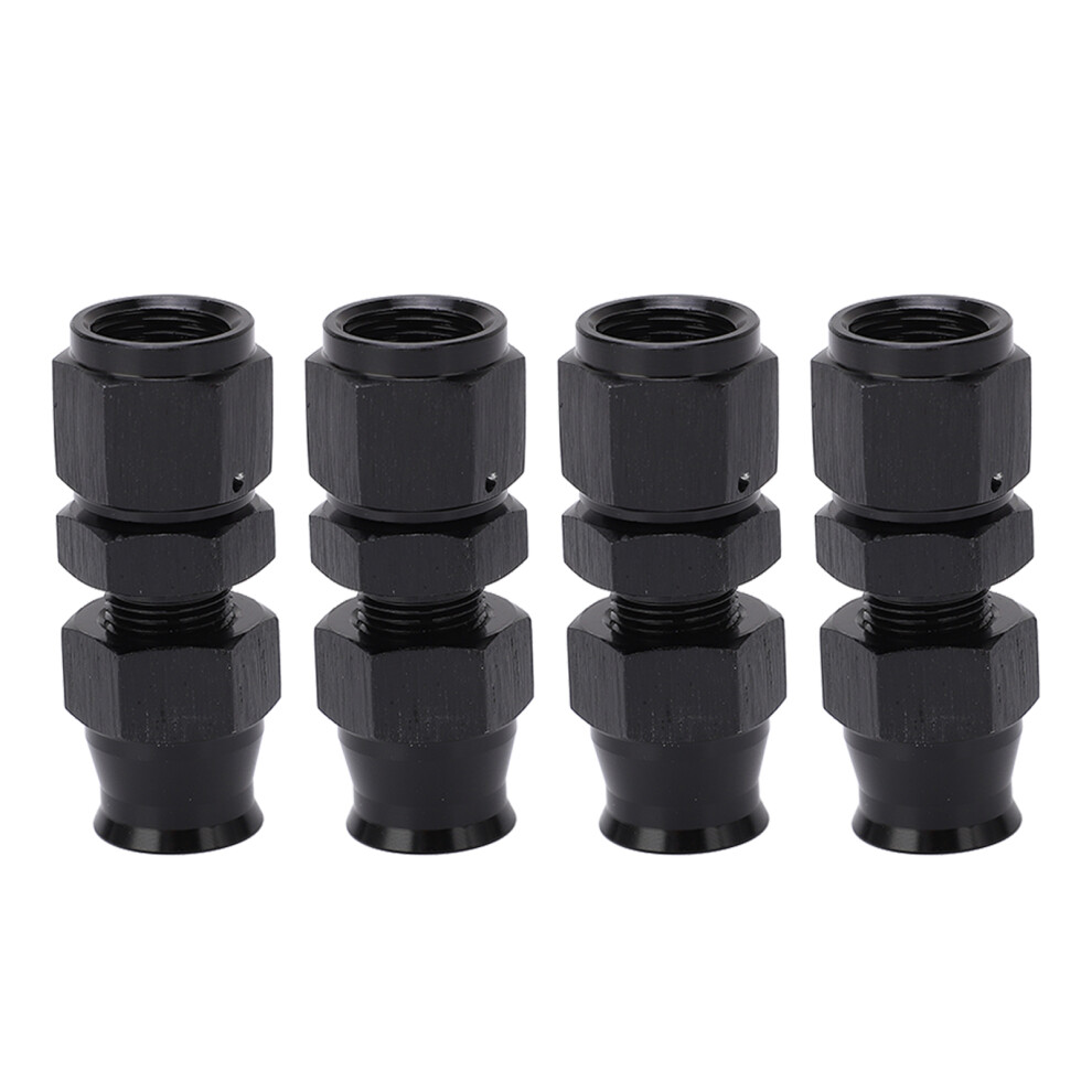 4Pcs An6 Straight Female Aluminum Adapter Brass Ferrule For Liquid Gas Diesel 6941374890610
