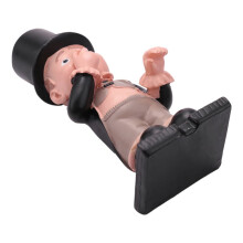 Resin Butler Shape Cute Old Boys Statue Decor Tissue Stand Rack Sculpture for Toilet