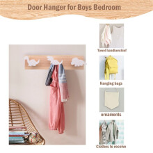 Colgador de Puerta de Madera para NiñOs, Dinosaurio, Montado en la Pared, para DecoracióN de la Sala de Juegos del Dormitorio de los NiñOs, Color