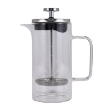 Doppel Schicht Hoch Borosilikat Glas Pressen Topf Press Filter Kaffee Apparat FranzöSische Kaffee Kanne mit Waage