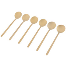 Rostfreier Stahl 6 StüCk Espresso LöFfel TeelöFfel füR Kaffee Zucker Dessert Kuchen Eis Creme Suppe Antipasto (Gold)
