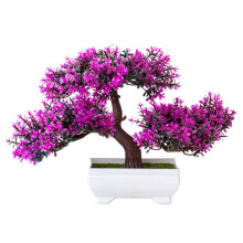 Artificial Plants Bonsai Small Tree Pot Fake Plant Flowers Potted Faux Bonsai for Home Room Table Hotel Garden Decor C