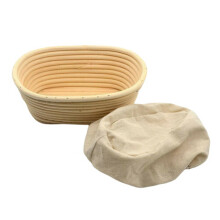 Ovale Pane Proofing Cestino Rattan Pasta Banneton Baguette Brotform Tools-21X14X8Cm