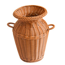 Imitatie Rotan Geweven Vaas Art Vaas Tafelblad Decoratie Planten Bloempot Modieuze Bloem Rotan Ambachten voor Home Decor