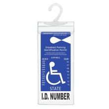 Disabled Parking Permit Holder for Car Visor, Clear Handicap Placard Sleeve with Secure Storage