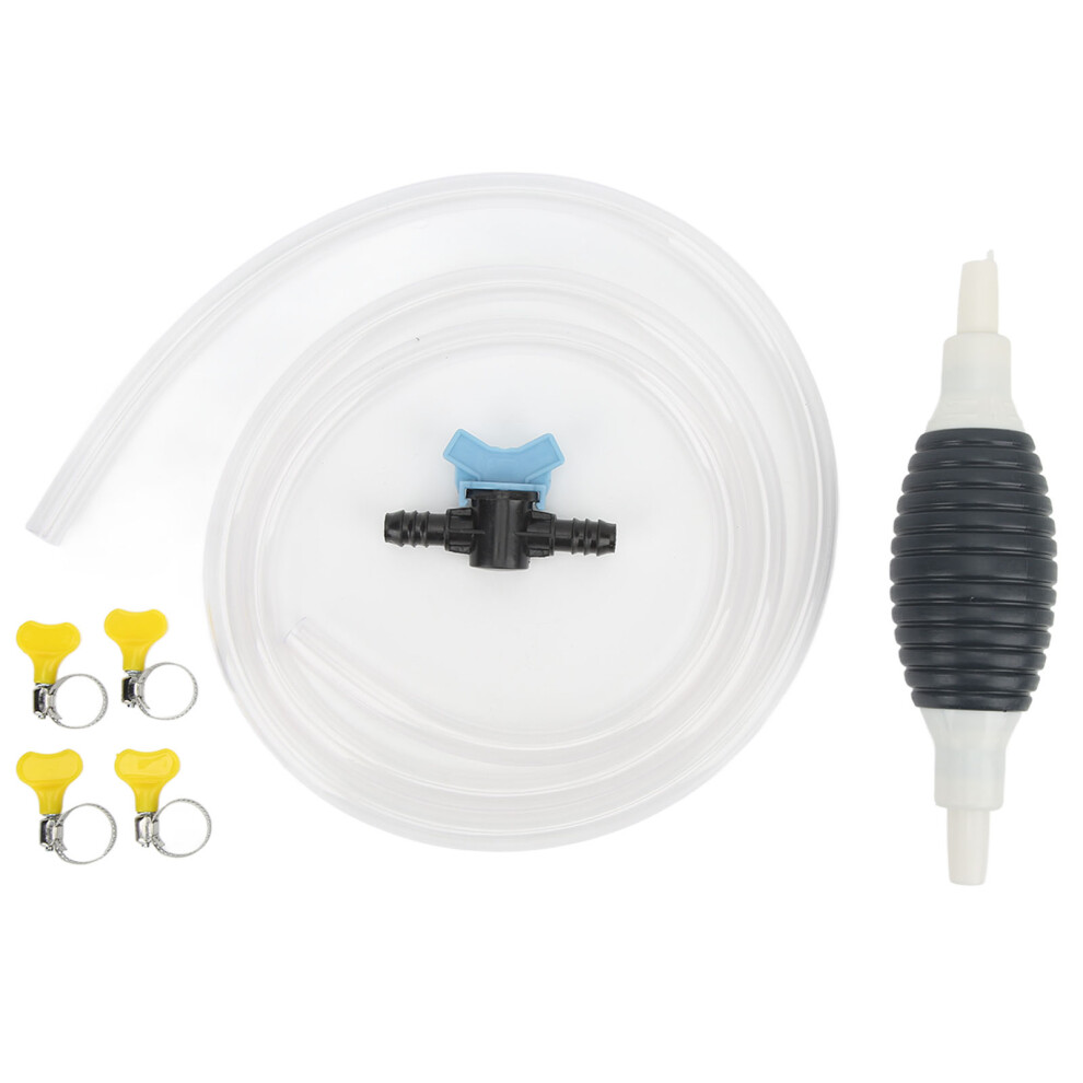 2M Hose Liquid Fuel Transfer Siphon Pump Manual For Diesel Gasoline Water 4951374894749