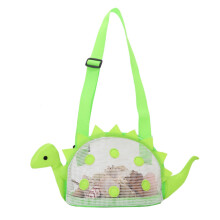 Seashell Collecting Mesh Beach Tote For Kids, Beach Supply With Quick Dry Net And Easy Discharge Of Sand And Water, Adjustable Shoulder Strap For
