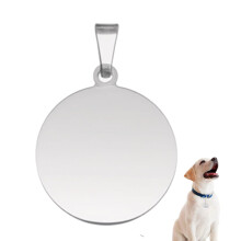 Dog Tags For Pets Deep Engraved Stainless Steel Pet Tag AntiLost Waterproof RoundShape Pendant 4 Styles