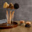Bamboo Dish Brush with Long Handle, EcoFriendly Plastic Design, 3 Replaceable Heads 3