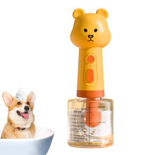 Dog Shampoo Foamer Sprayer Bear Design Odor Control Outdoor Washing Kennel Cleaning Paw Pet Grooming