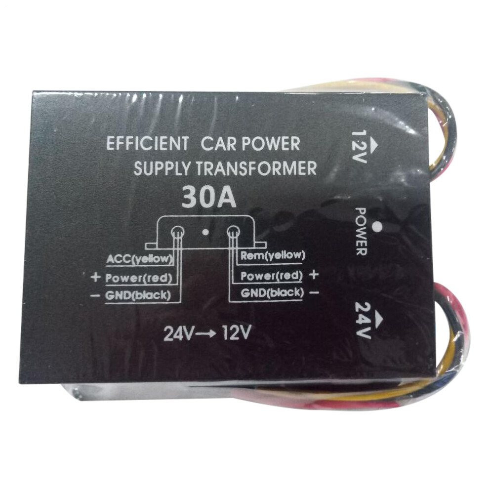 24V To 12V Converter Waterproof Voltage Reducer Regulator 30A For Trucks Stable Output Safety 9189345505751