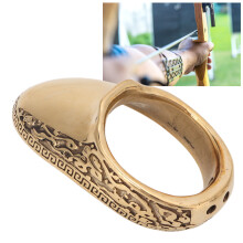 Universal Archery Thumb Ring Brass Finger Protector 20mm with Anti-Lost Rope