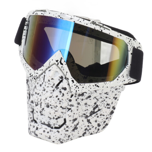 Skull Goggles Mask PC Sponge Detachable Adjustable for Motorcycle Riding