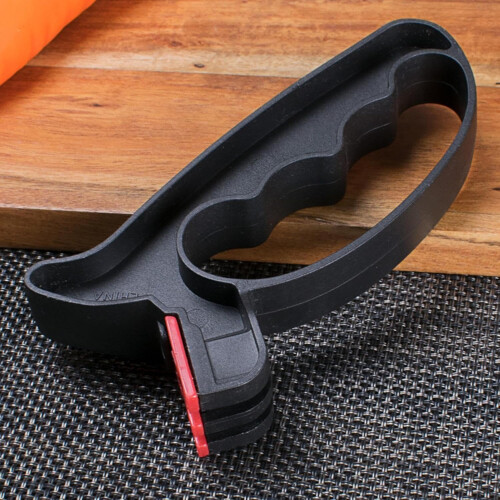 Scissor and Knife Sharpener with Adjustable Angle, Ergonomic Grip for Kitchen Ceramic and Steel 2