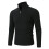 Men's Turtleneck Pullover Zip Front Knitted Jumper Long Sleeve Regular Fit Black Size L 1