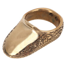 Universal Brass Archery Thumb Ring Guard with 22mm Anti-Lost Rope