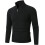 Men's Turtleneck Pullover Zip Front Knitted Jumper Long Sleeve Regular Fit Black Size L 2