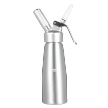 Professional Aluminum Whipped Cream Dispenser with 3 Tips and Brush for Cake Coffee Desserts
