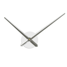 ABS Wall Clock Mechanism DIY Replacement Anti Rust Battery Powered Adjustable Analog Detachable Clocks Silver Large
