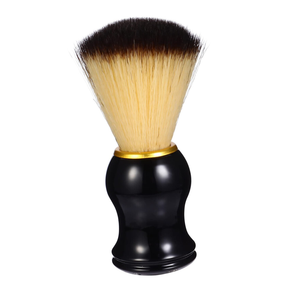 Shaving Brush with Wooden Handle for Men, Synthetic Bristle Beard Brush for Mustache Grooming