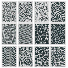 12 Pack Animal Print Stencils Reusable Snake Pattern Templates for DIY Crafts Wall and Wood Painting