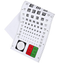 Eye Vision Chart Wall Mounted Visual Acuity Chart BreakResistant Plastic Professional Visual Testing For Home Clinic