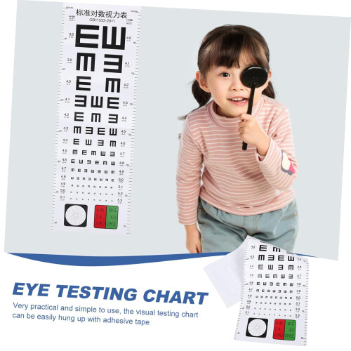 Eye Vision Chart Wall Mounted Visual Acuity Chart BreakResistant Plastic Professional Visual Testing For Home Clinic 2