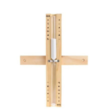 15Minute Wooden Sauna Hourglass Timer White WallMounted Rotating HeatResistant Sand Clock
