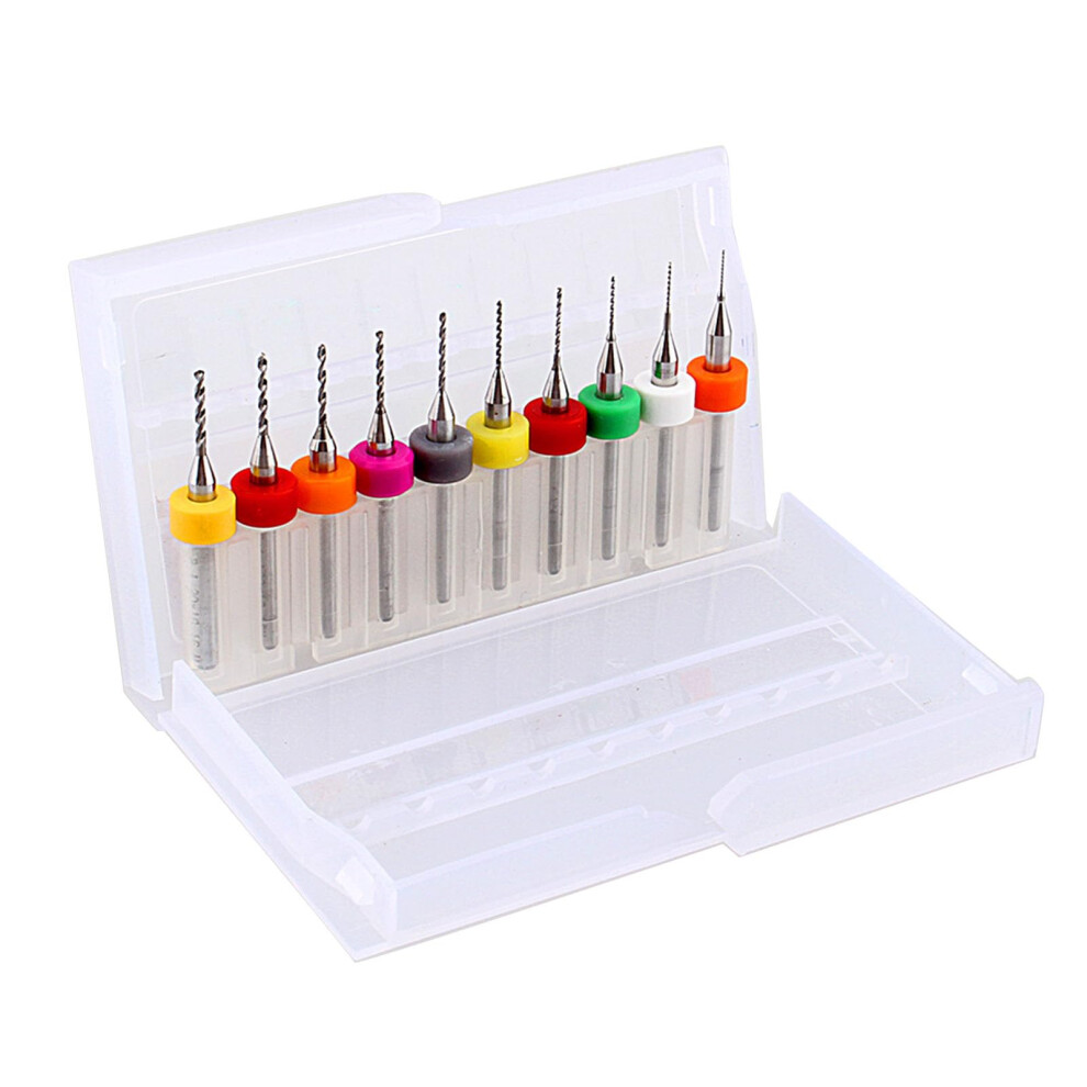 Micro Drill Bits Set 10Piece Micro Mini Twist Drill Bits For Pcb Engraving Tungsten Carbide 9199774921848