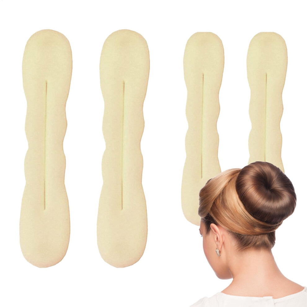 Unisex White Hair Bun Maker Foam Sponge Donut Hair Bun Shaper For Multiple Hairstyles Weddings Travel
